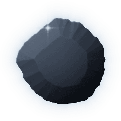 Silhouette of uncollected Gem #025