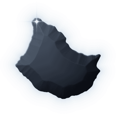 Silhouette of uncollected Gem #077
